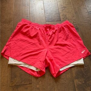 Brooks Hot Pink Running Shorts